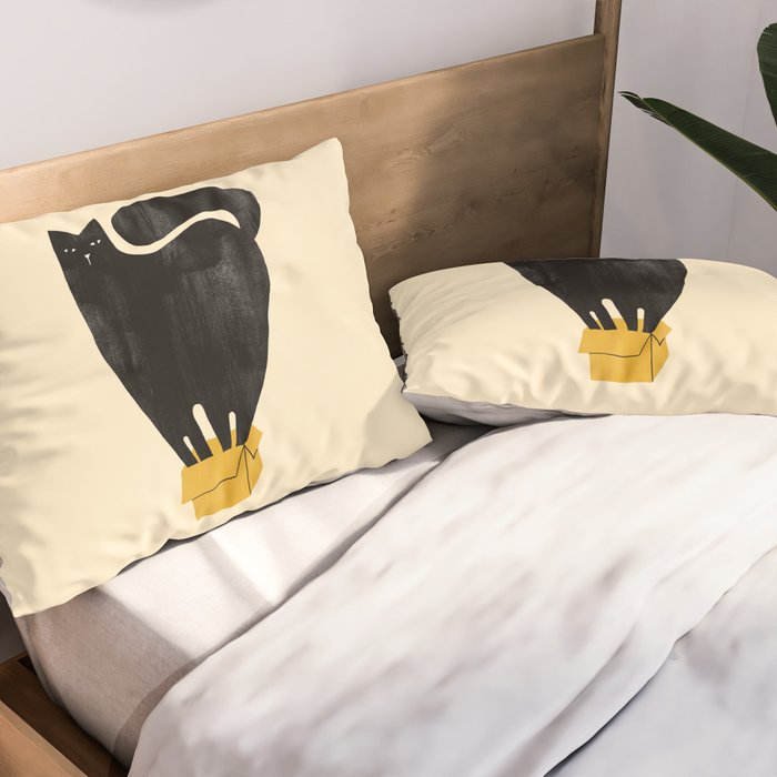 Cat in a box Pillow Sham Gallery Image 2