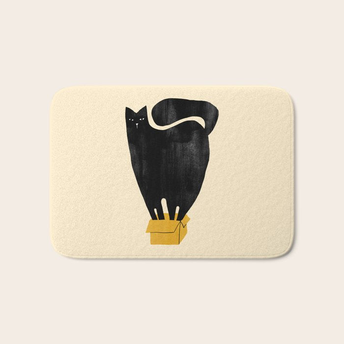 Cat in a box Bath Mat Gallery Image 1