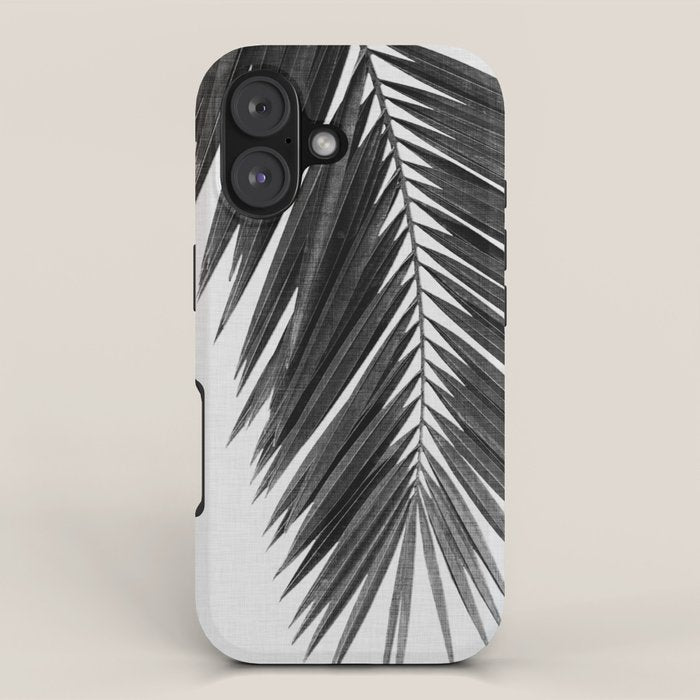 Palm Leaf Black & White I iPhone Case Gallery Image 1