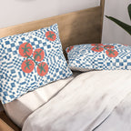Tomatoes Checkered Grid Pillow Sham Gallery Image 2