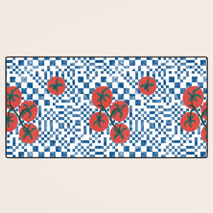 Tomatoes Checkered Grid Desk Mat Gallery Image 3