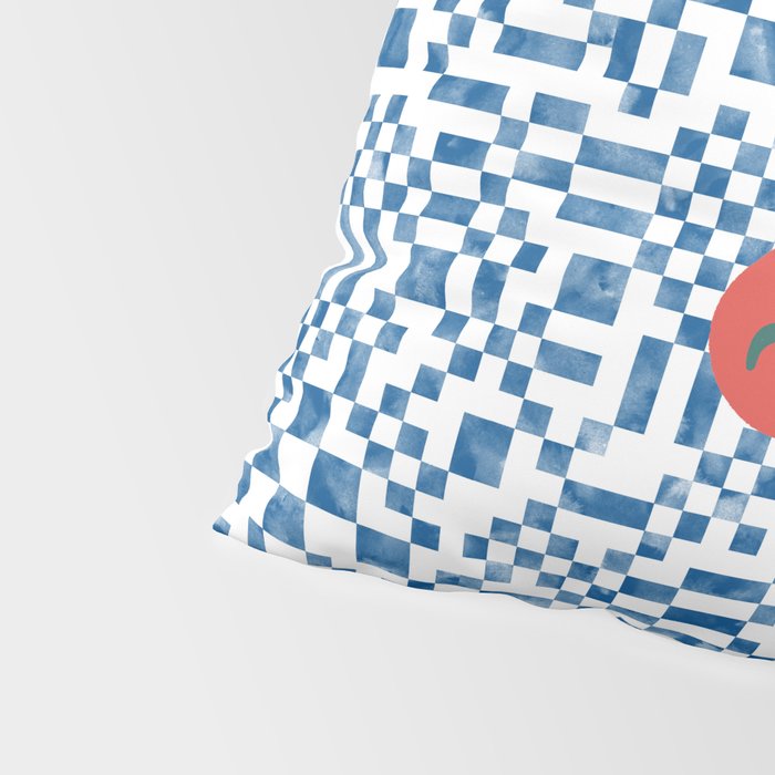 Tomatoes Checkered Grid Pillow Sham Gallery Image 4