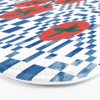 Tomatoes Checkered Grid Bath Mat Gallery Image 3