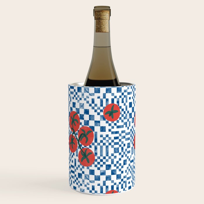 Tomatoes Checkered Grid Wine Chiller Gallery Image 2