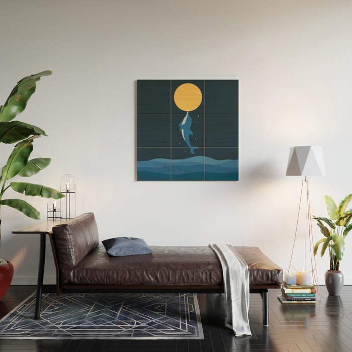 Kiss The Moon Wood Wall Art Gallery Image 2