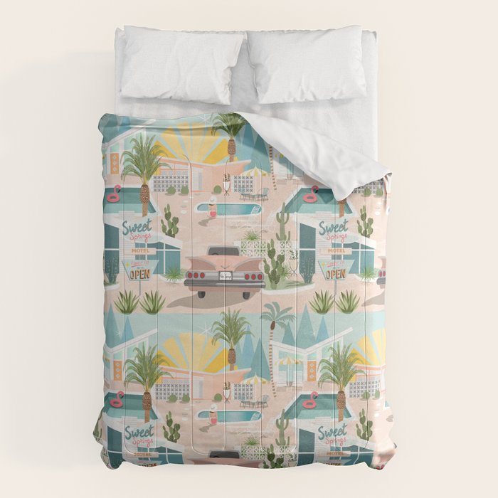 Retro Palm Springs III Comforter Gallery Image 1