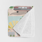 Retro Palm Springs III Throw Blanket Gallery Image 3