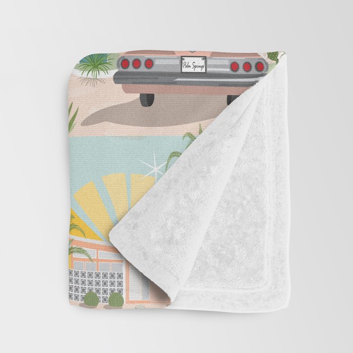 Retro Palm Springs III Throw Blanket Gallery Image 3