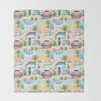 Retro Palm Springs III Throw Blanket Gallery Image 2