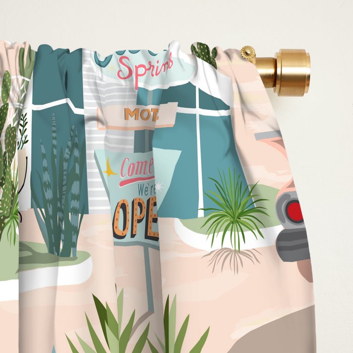 Retro Palm Springs III Window Curtain Gallery Image 2