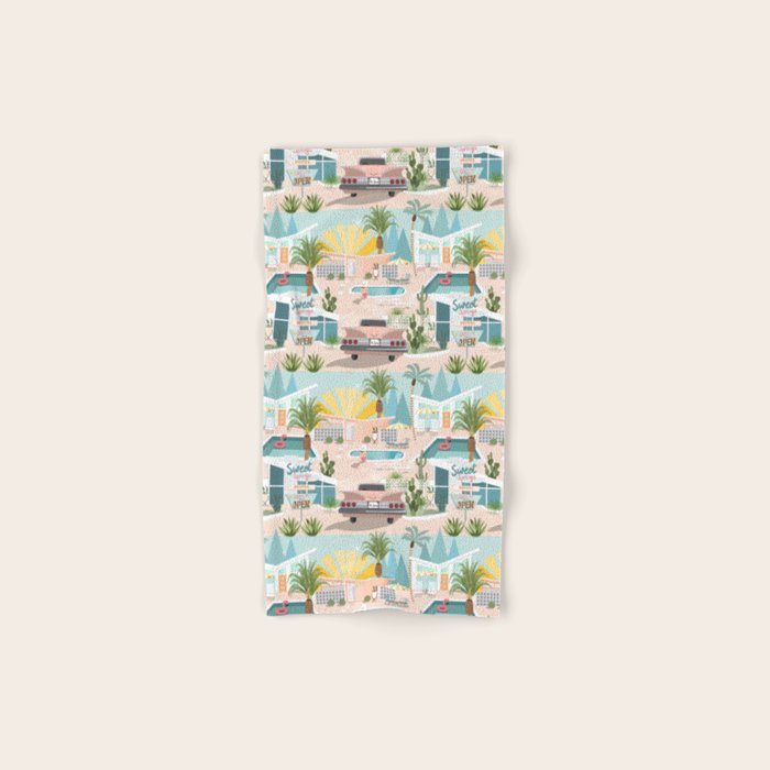 Retro Palm Springs III Bath Towel Gallery Image 1
