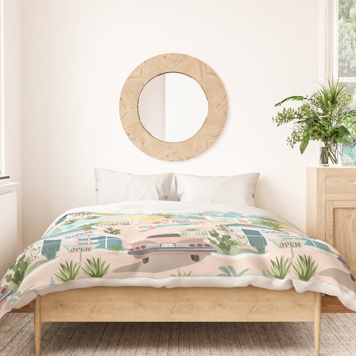 Retro Palm Springs III Duvet Cover Gallery Image 3