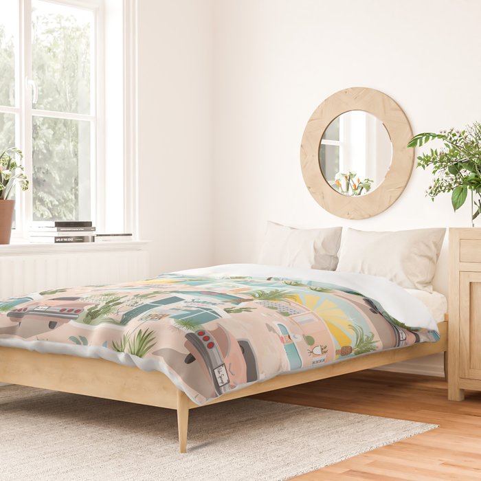 Retro Palm Springs III Duvet Cover Gallery Image 2