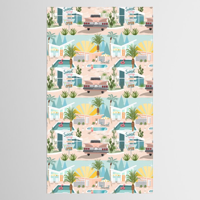 Retro Palm Springs III Tablecloth Gallery Image 2