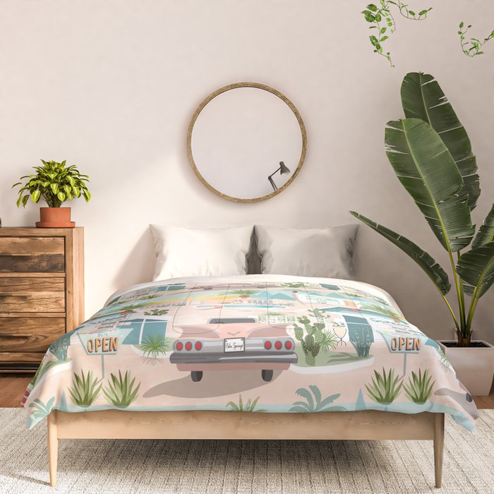 Retro Palm Springs III Comforter Gallery Image 3