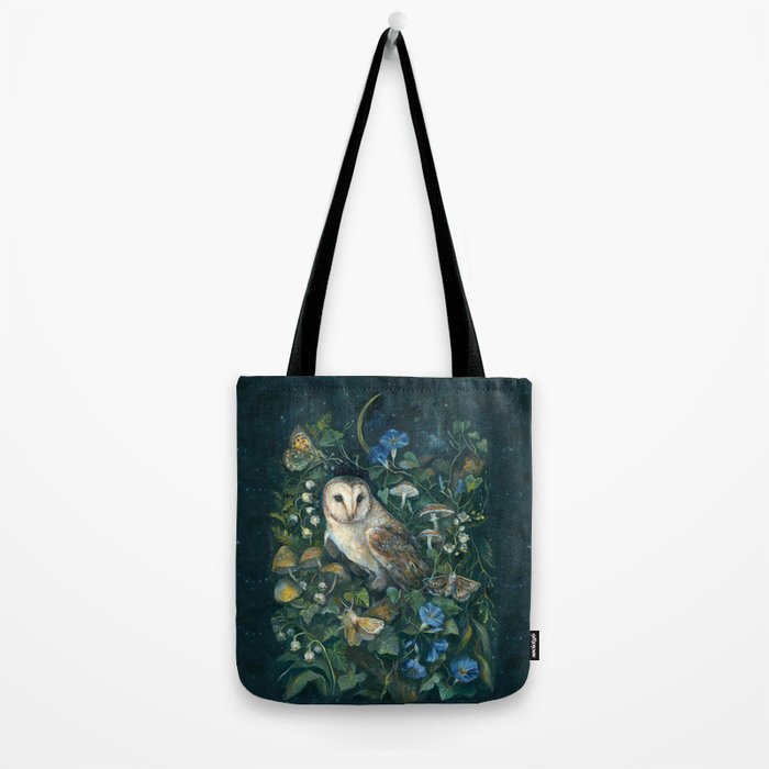 Barn Owl Forest Tote Bag Gallery Image 2