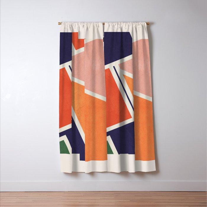 Modern Abstraction 16 Window Curtain Gallery Image 3