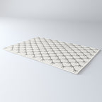 Bows & Ribbons Pattern IV Black and White Rug Gallery Image 3