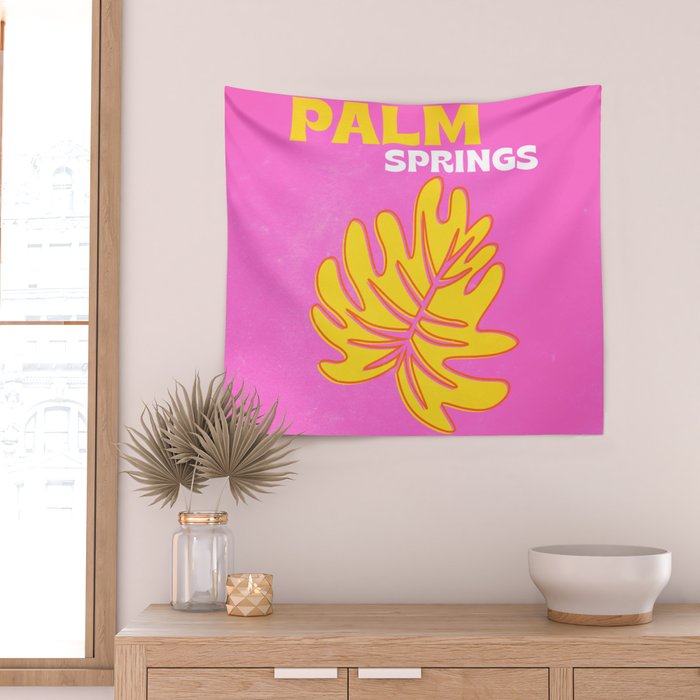 Palm Springs: Vintage Travel Colour Series 06 Wall Tapestry Gallery Image 2