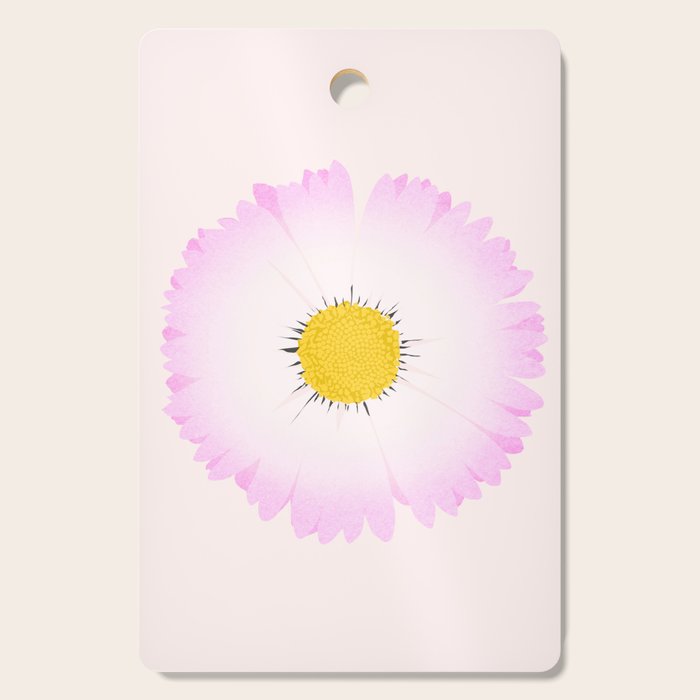 White and Pink Daisy Cutting Board Gallery Image 1