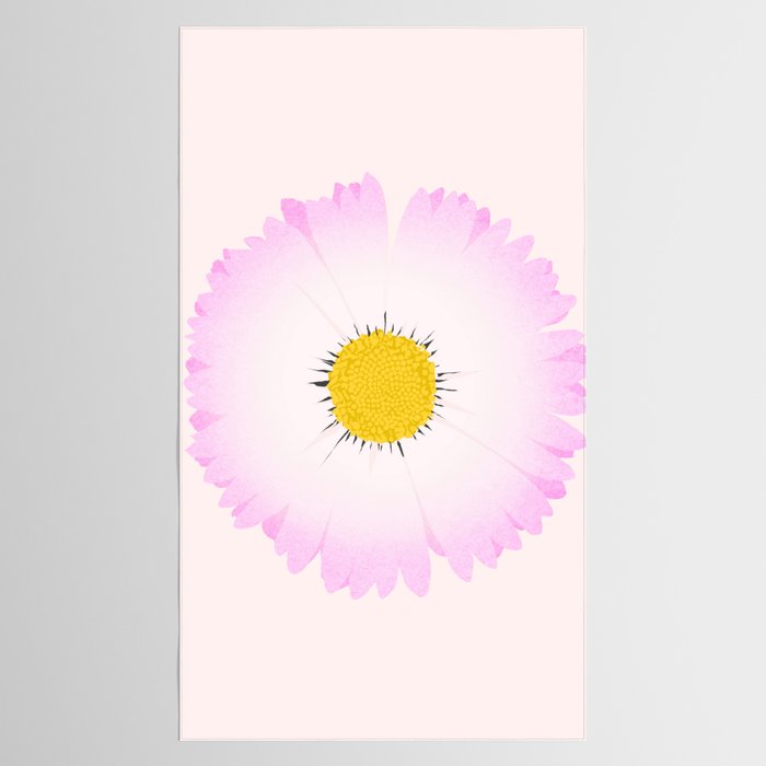 White and Pink Daisy Tablecloth Gallery Image 2