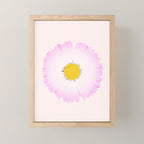 White and Pink Daisy Mini Art Print Gallery Image 1