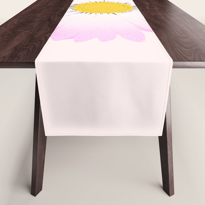 White and Pink Daisy Table Runner Gallery Image 1