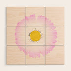 White and Pink Daisy Wood Wall Art Gallery Image 1