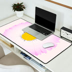 White and Pink Daisy Desk Mat Gallery Image 2