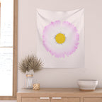 White and Pink Daisy Wall Tapestry Gallery Image 2