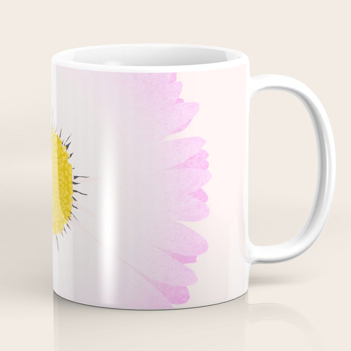 White and Pink Daisy Coffee Mug Gallery Image 1