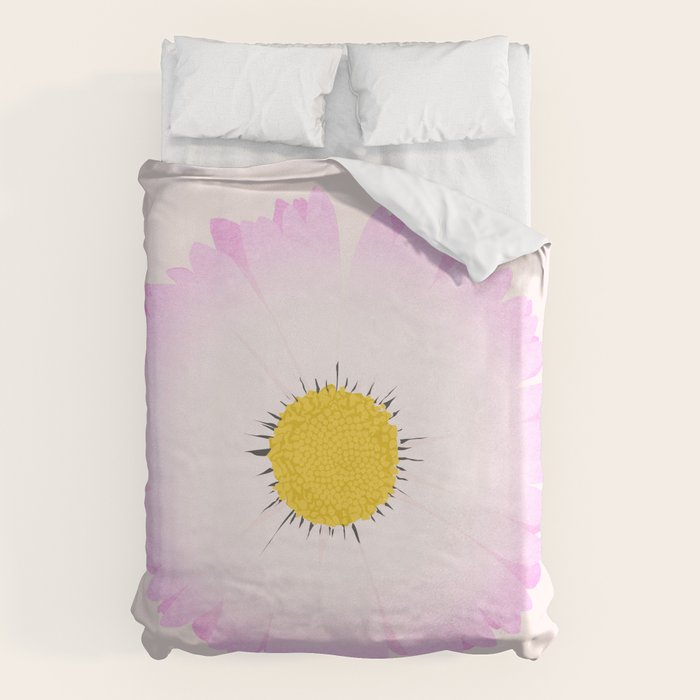 White and Pink Daisy Duvet Cover Gallery Image 6
