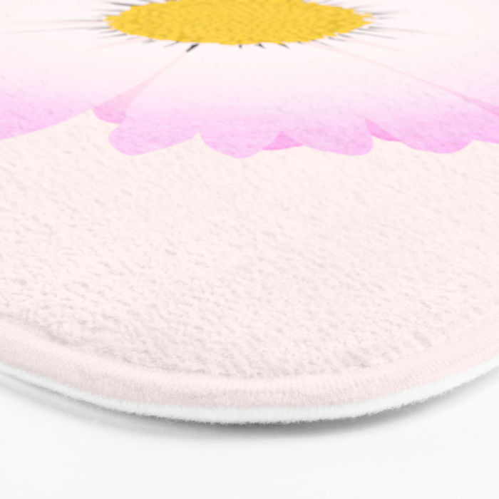 White and Pink Daisy Bath Mat Gallery Image 3
