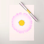 White and Pink Daisy Wrapping Paper Gallery Image 1