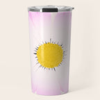 White and Pink Daisy Travel Mug Gallery Image 1