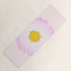White and Pink Daisy Yoga Mat Gallery Image 1