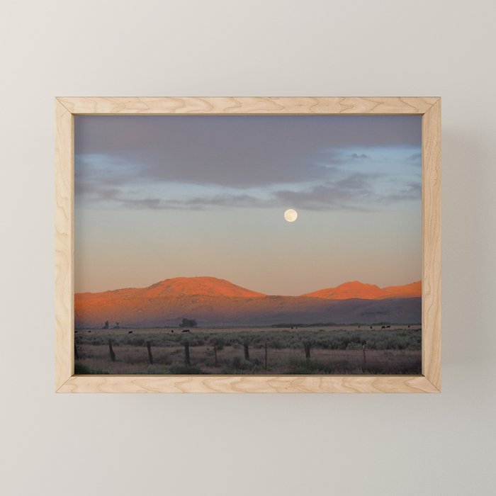 Sierra Valley Moonrise Mini Art Print Gallery Image 1