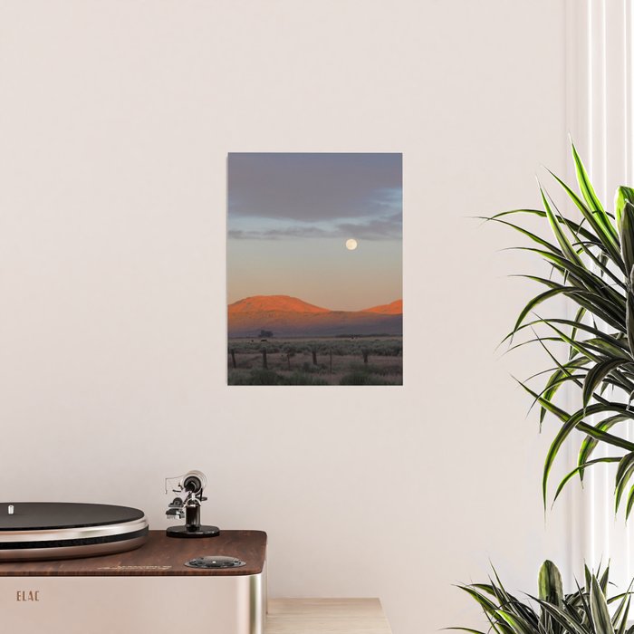 Sierra Valley Moonrise Poster Gallery Image 2