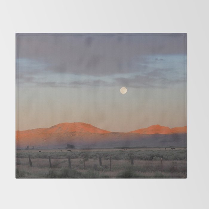 Sierra Valley Moonrise Throw Blanket Gallery Image 2