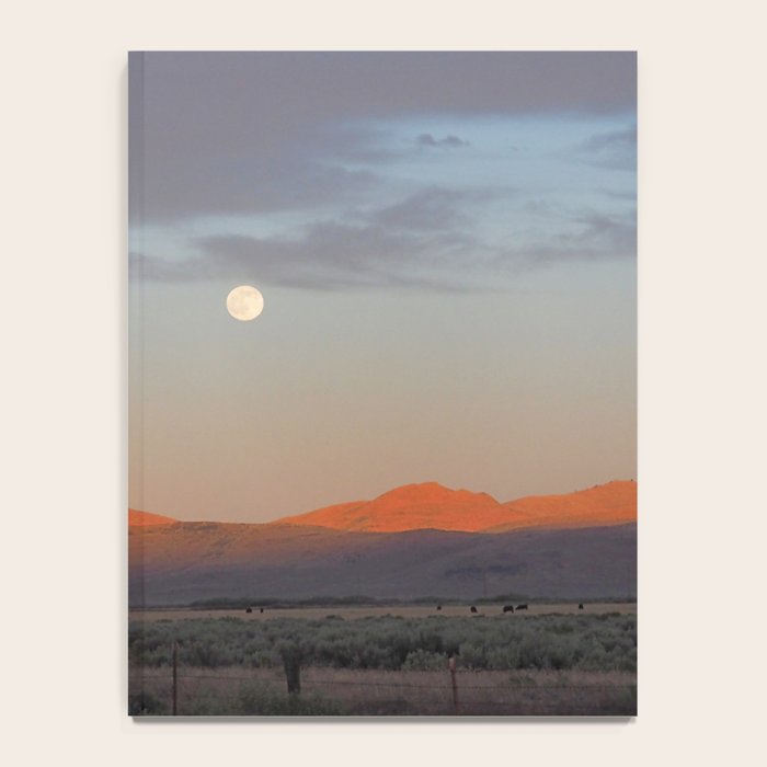Sierra Valley Moonrise Notebook Gallery Image 4