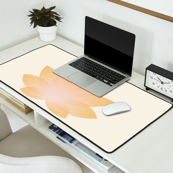 Lotus Flower Minimalism I Desk Mat Gallery Image 2