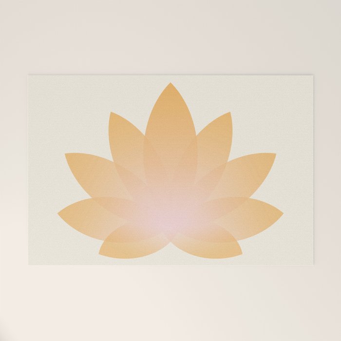 Lotus Flower Minimalism I Welcome Mat Gallery Image 1