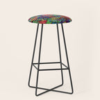 Vintage Floral Neon Stool Gallery Image 1