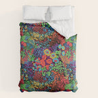 Vintage Floral Neon Duvet Cover Gallery Image 6
