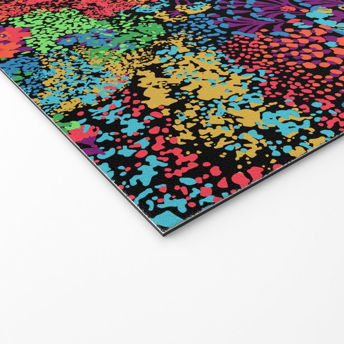 Vintage Floral Neon Welcome Mat Gallery Image 2