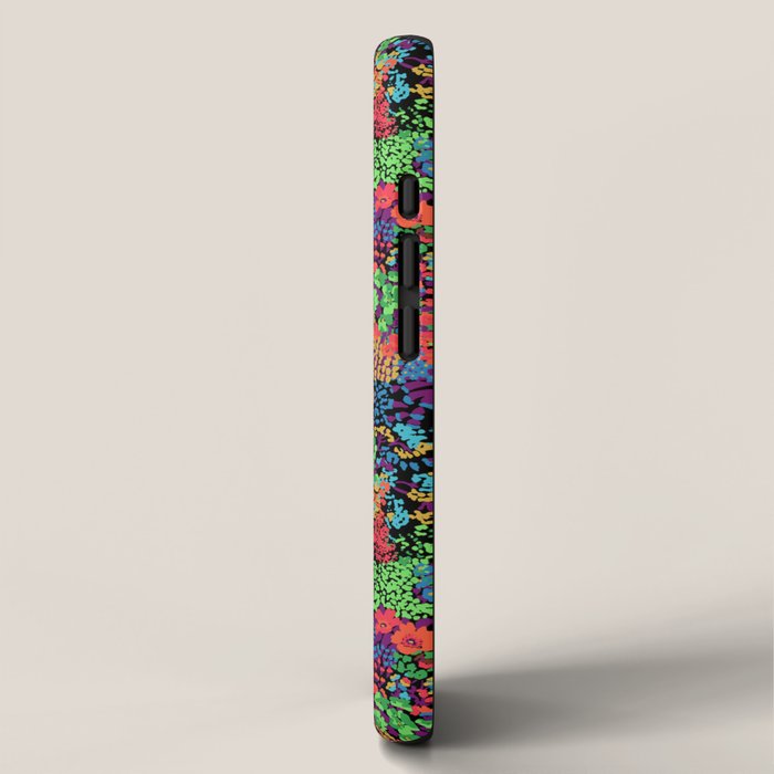 Vintage Floral Neon iPhone Case Gallery Image 2