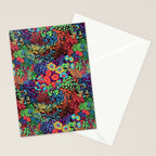 Vintage Floral Neon Stationery Card Gallery Image 2