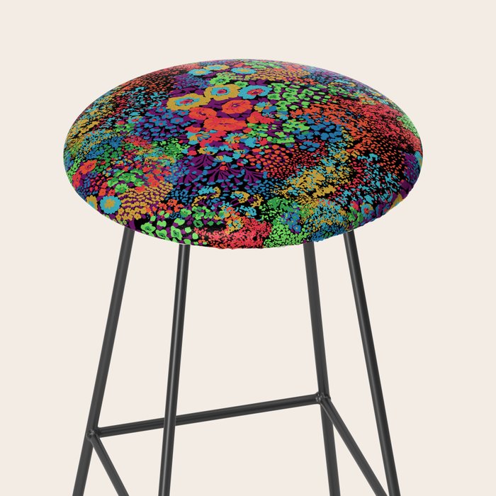 Vintage Floral Neon Stool Gallery Image 2
