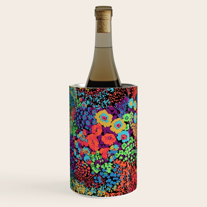 Vintage Floral Neon Wine Chiller Gallery Image 1