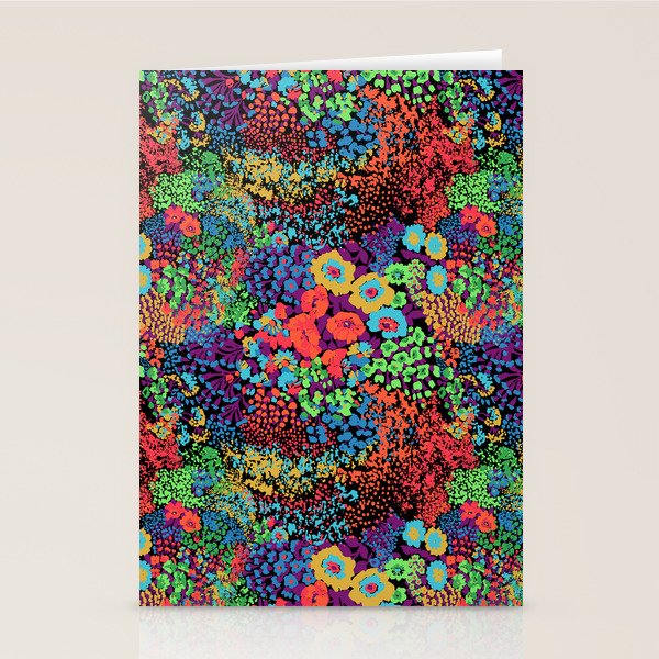 Vintage Floral Neon Stationery Card Gallery Image 2